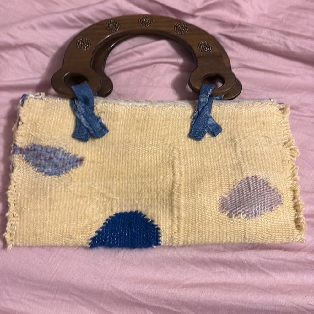 Hand woven clutch